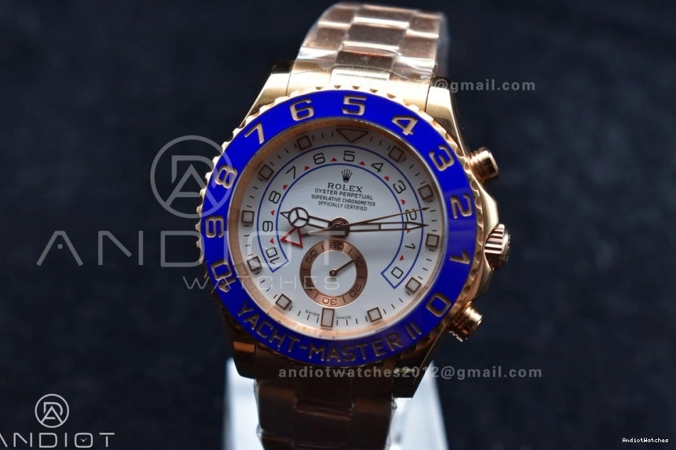 on 1:1 Edition A Ceramic II Bracelet RG TopPick GMF YachtMaster 116685 RG Blue Best 1223 0406